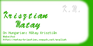 krisztian matay business card